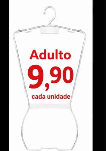Cabide de corpinho silhueta adulto