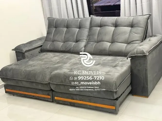Sofá Retrátil e Reclinável Barcelona Euro Pillow 30cm Molas Ensacadas | Entrega Rapida