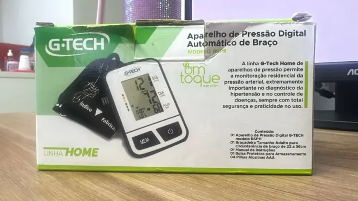 Medidor de Pressão G-Tech Digital de Braço - Completo na Caixa