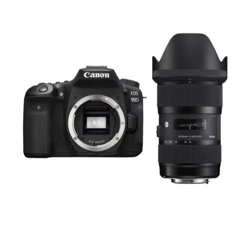 Kit Canon 90D + Lente Sigma 18-35mm f/1.8 Art - Impecável (Pronto para Trabalhar)
