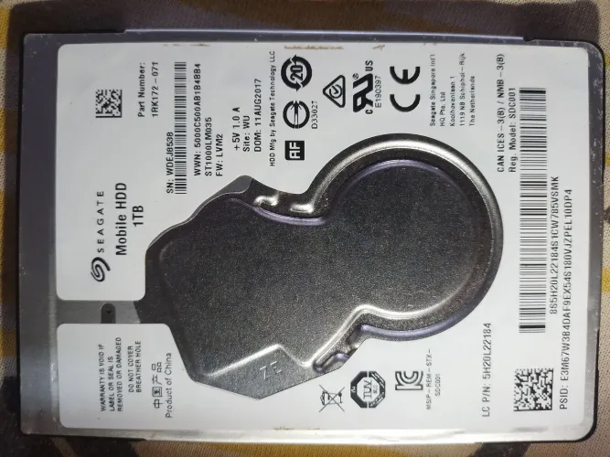 ? HD Seagate 1TB SATA 2,5" ST1000LM035 Funcionando