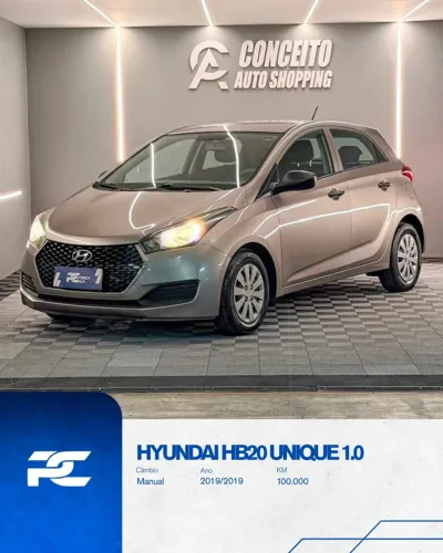 Hyundai HB20 Unique 1.0 Flex 12V Mec. 2019