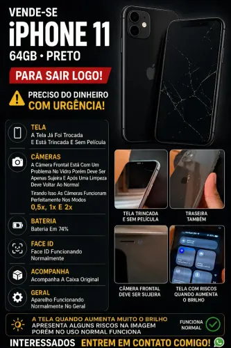 iPhone 11 64GB Preto