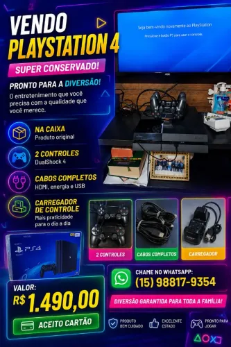Ps4 na caixa super bem cuidado