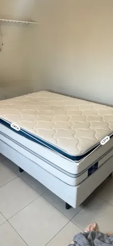 Cama Casal Box Diamond Blue