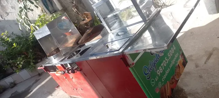 Carrinho de lanche completo