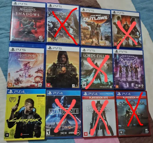 Jogos PS4/PS5 R$130 à R$250 (aceito trocas jogos Switch)