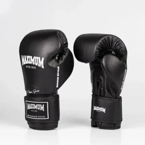 Luva de Boxe e Muay Thai New Classic Black Power Face 14 oz