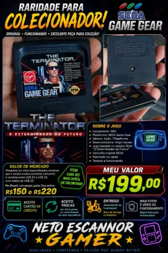 O Exterminador do Futuro - Game Gear Original