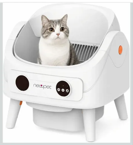 Banheiro Gato, Caixa de Areia Automática Autolimpante, Caixa Sanitária Inteligente NEWPET