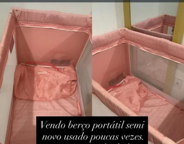 Berço rosa valor 200$
