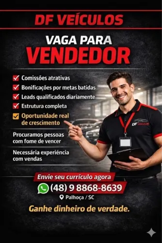VAGA DE EMPREGO - VENDEDOR DE CARRO