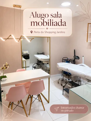 Sala mobiliada para aluguel - próximo ao Shopping Jardins