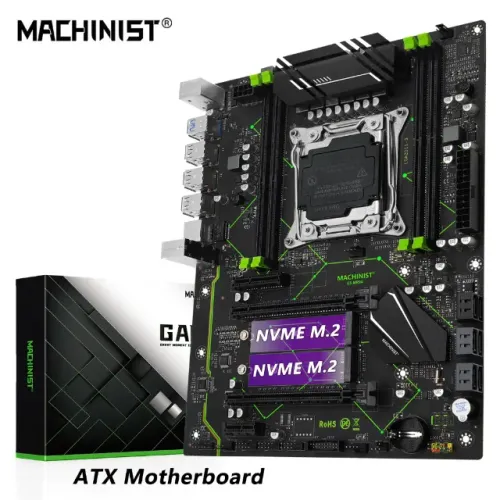Placa Mae Machinist X99 MR9A-H , Dual-NVME, XEON LGA 2011 V3 e V4, DDR4 , ATX, Nova, Lacra