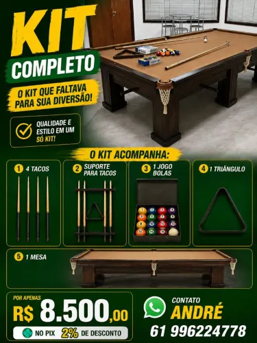 Mesa de sinuca completa
