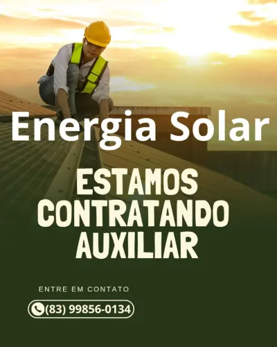 Vaga para auxiliar de instalação de energia solar