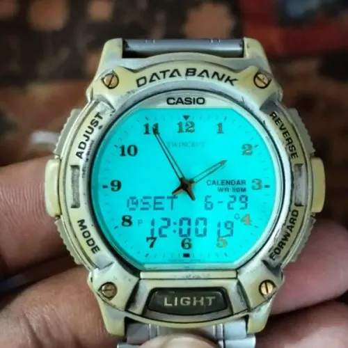 Relógio Casio ABX-67 (da linha Twincept / Databank)