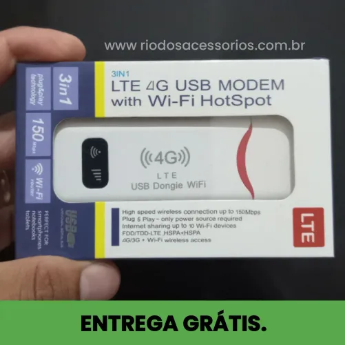 Modem Wi-Fi 4G LTE USB Portátil até 150 Mbps