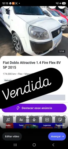 Fiat Doblo Attractive 1.4 Fire Flex 8V 5P 2015