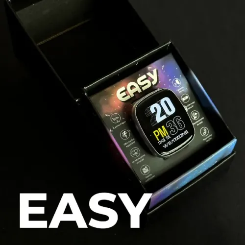 EASY SMARTWATCH A PROVA D'ÁGUA 1 ATM - Cores Preto/Rosa