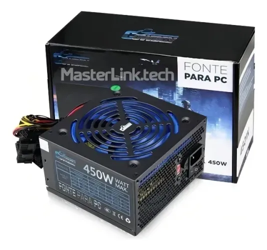 Fonte de alimentação para pc gamer atx 450w