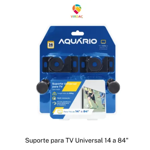 Suporte Fixo Universal 14 a 110? Reforçado com 2 Apoios