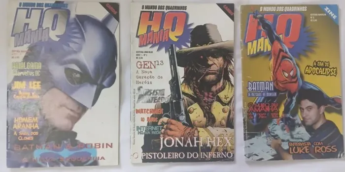 Lote HQ MANIA 3 primeiras edições revista gibi hq manga batman homem aranha marvel