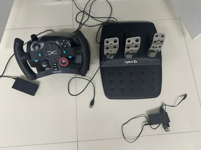 Volante Logitech G29 + Pedais + Aro SWE29 Extreme Simracing