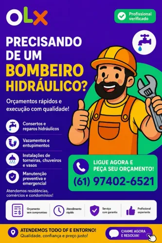 Encanador, Bombeiro Hidráulico | Vazamentos, Instalações e Consertos | Orçamento Rápido