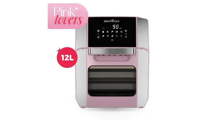 Air fryer oven Britânia rosa 12 litros 1800w 110v novo na caixa garantia 1 ano