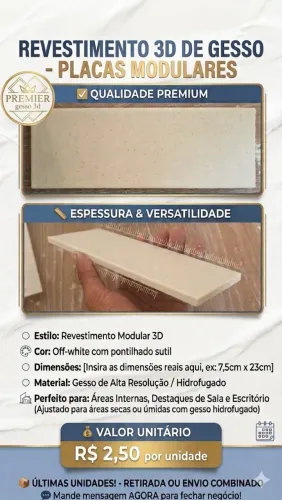 ?TIJOLINHO DE GESSO 3D 7CM X 22CM?
