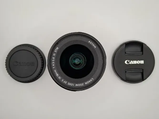 Lente Canon EF-S 10-18mm F/4.5-5.6 IS STM Perfeito Estado Gar Loja até 12 Sp Cps Sjc