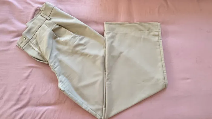 Calça de linho bege