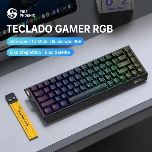 Teclado Magnetico Tri-Mode - Fire Phoenix BK X68 LACRADO!!