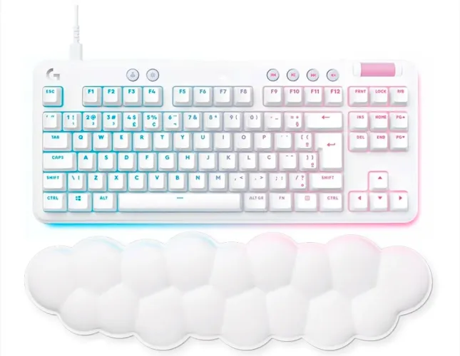 Teclado Gamer Logitech G713 Aurora Branco ABNT2