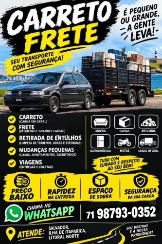 Carreto, pequenas viagens e mudanças