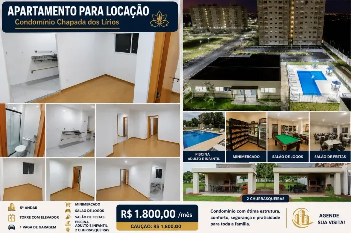 Imóvel para aluguel possui 45 metros quadrados com 2 quartos em Bela Vista - Cuiabá - MT