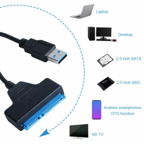 cabo sata 3 para ssd hd notebook USB 2.0