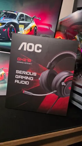 Headset Gamer AOC GH210 Fio USB LED Com Microfone P/ PC Computador Playstation