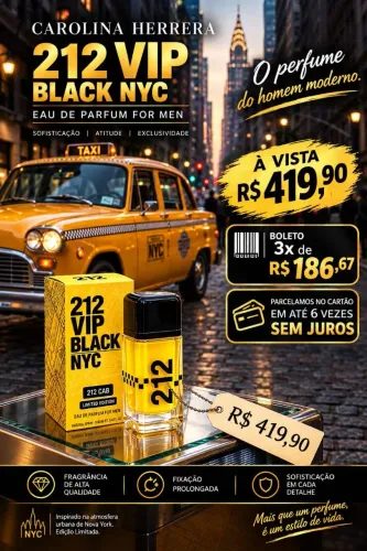 212 VIP BLACK NYC - O PERFUME DO HOMEM MODERNO!