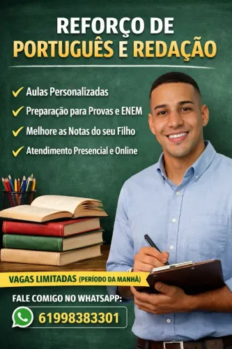 Reforço Escolar Especializado: Português, Inglês e Espanhol com Professor da UnB