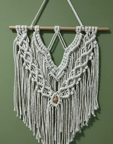 Painel Macrame artesanato boho chic parede 
