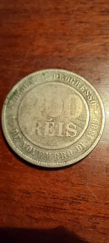 moeda 200 réis 1889 cupro-níquel mbc+ [brasil/república] 