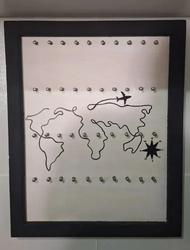 Quadro porta chaveiros