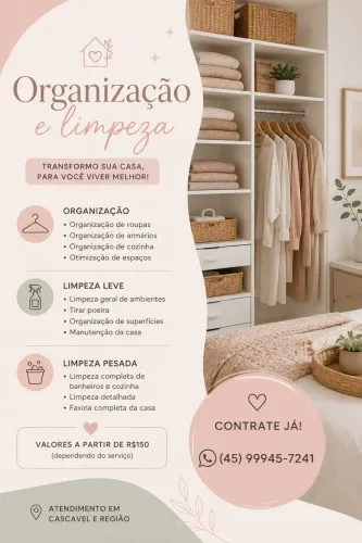 Diarista | serviço doméstico e organizer 