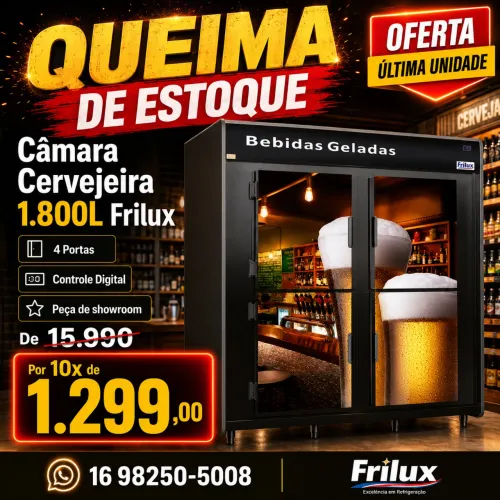 10X QUEIMA - CÂMARA FRIA CERVEJA FRILUX
