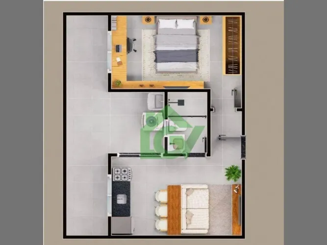 Apartamento com 1 dormitório à venda, 37 m² por R$ 220.000,00 - Pontal de Santa Marina - C