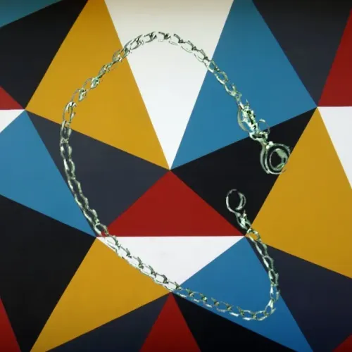 pulseira de prata polida unissex elo fígaro
