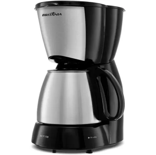 Cafeteira Britânia 220V Preta e inox