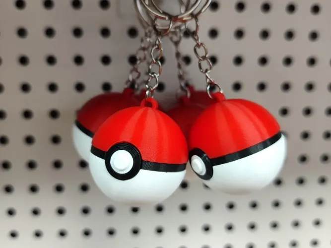 Chaveiro Pokéball em Impressão 3D
